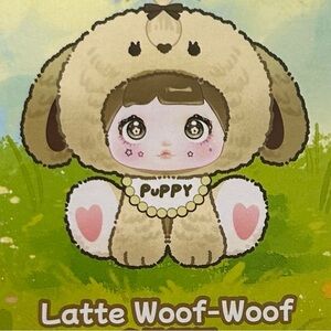 Latte Woof-Woof Nommie Sitting Zoo Series Plush